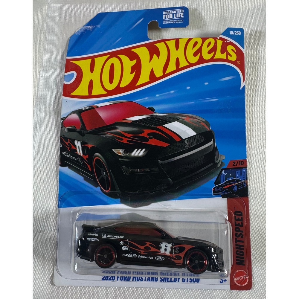 Hot Wheels 2020 Ford Mustang Shelby GT500 Black Nightburnerz 10/250 HRY54-M521